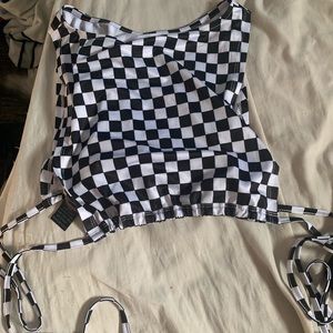 Checkered crop top
